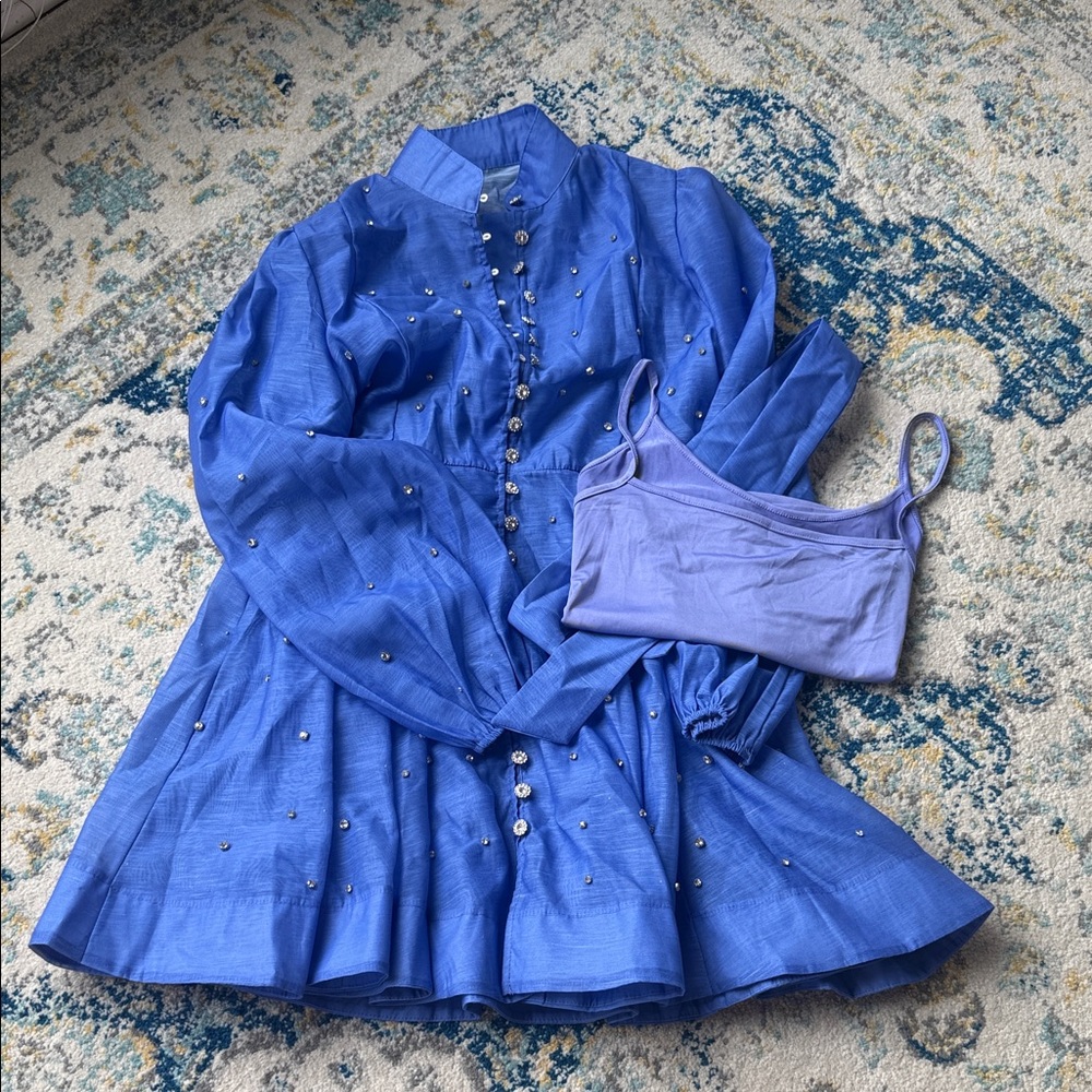 Blue Embellished Dress